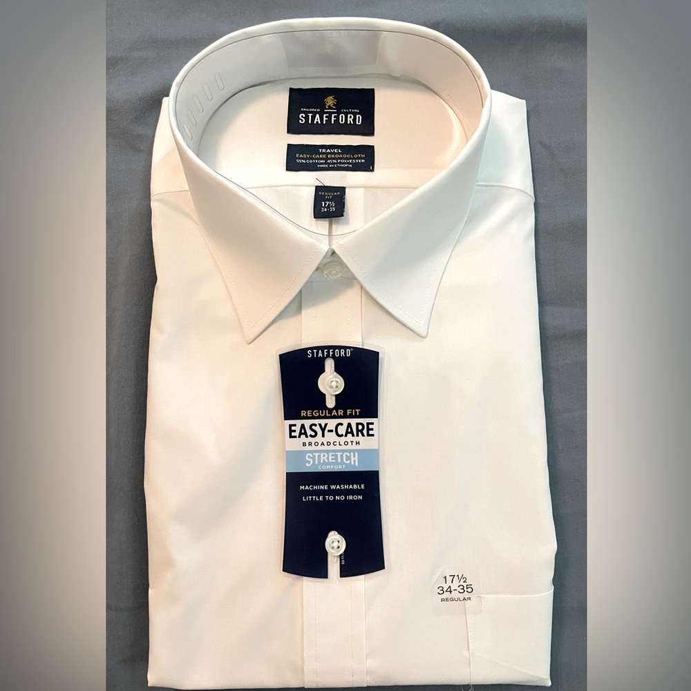 NWT Stafford travel easy-care stretch regular fit
